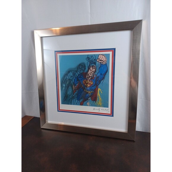 Superman Plate Signed Framed Giclee by Andy Warhol - Authentic Warhol! - Picture 7 of 8